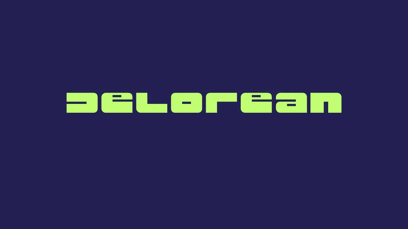 Delorean Font