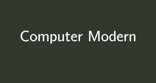 Computer Modern Font