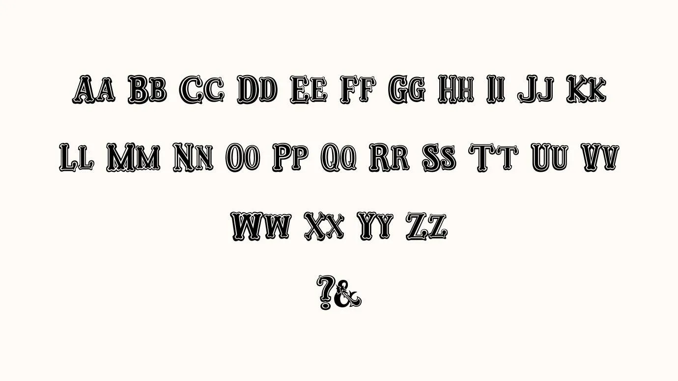 Dungeons And Dragons Font