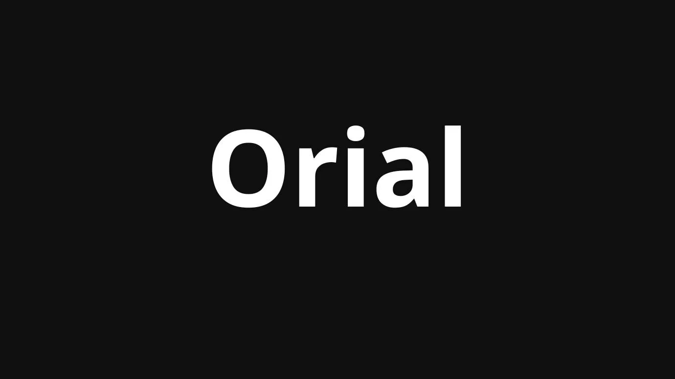 Orial Font Family
