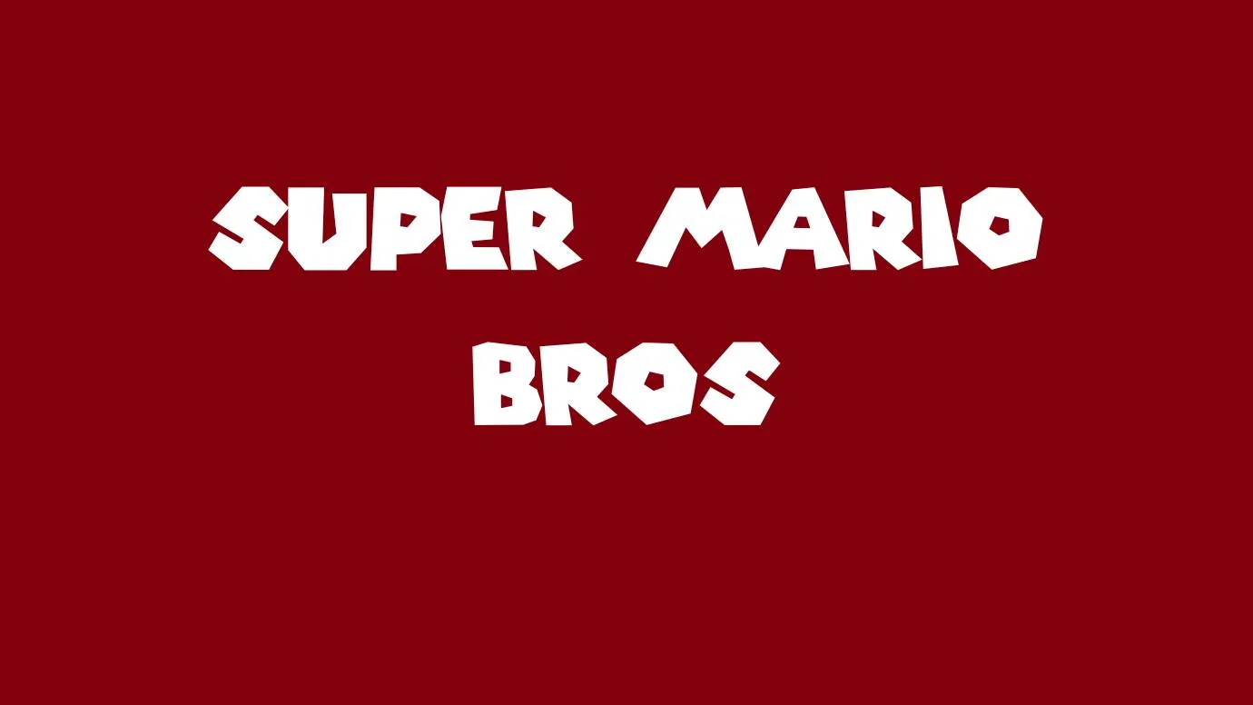Super Mario Bros Font