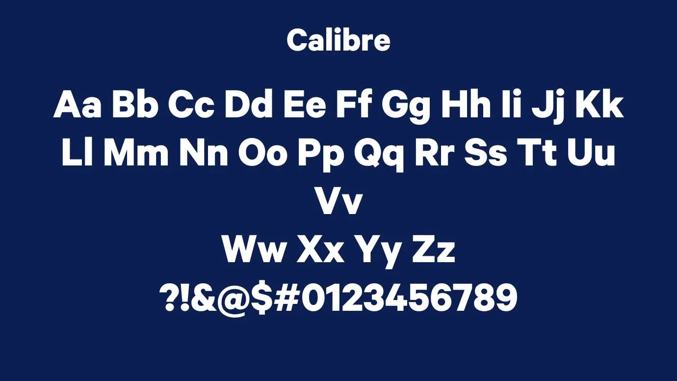 Calibre font