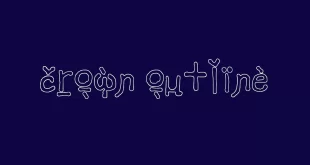 Crown Outline Font