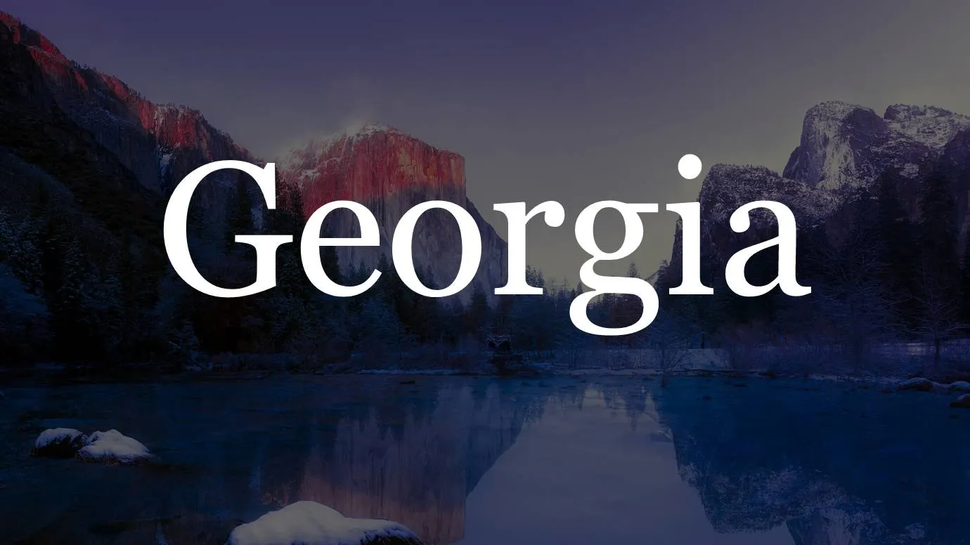 Georgia Font Family