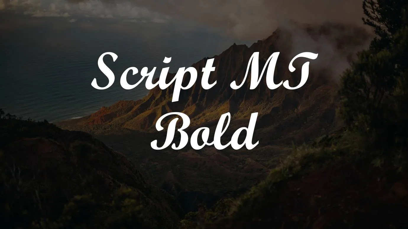 Script MT Bold Font