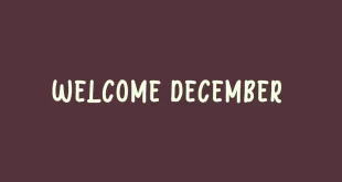 Welcome December Font