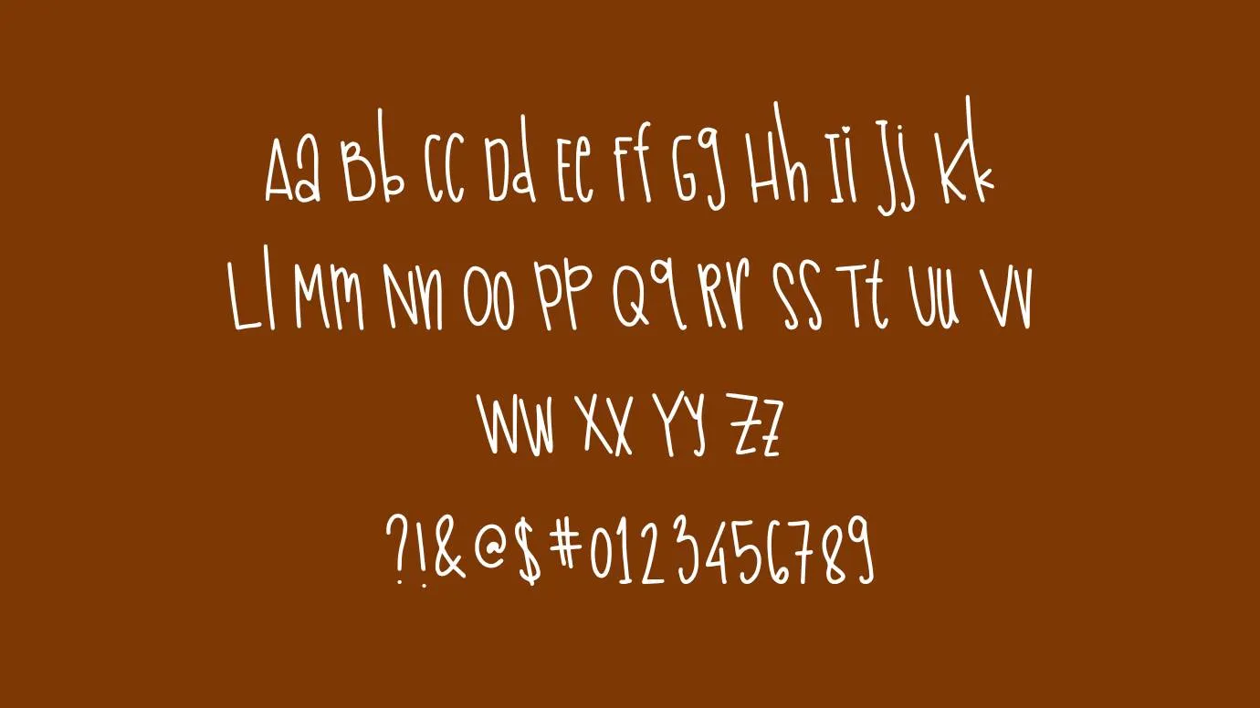 Hello Brownie Font View