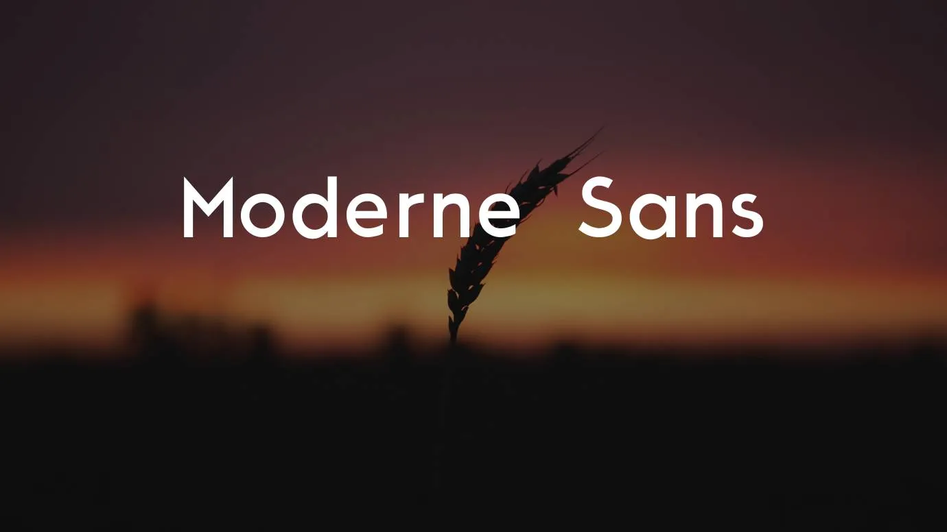 Moderne Sans Font 1 - Moderne Sans Font Family