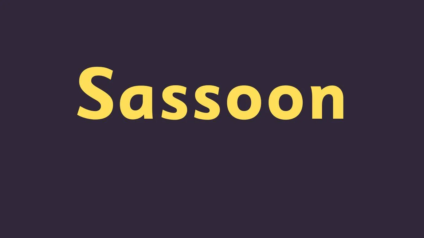 Sassoon Font 1 - Sassoon Font Family